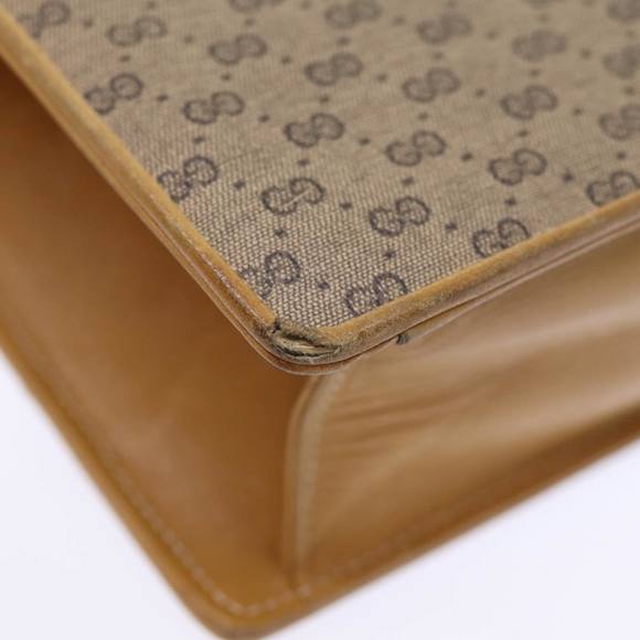 GUCCI Micro GG Supreme Chain Web Sherry Line Shoulder Bag PVC Beige Auth yk12014 - Picture 9 of 16